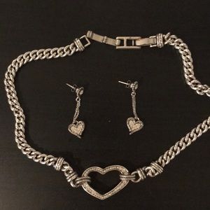Brighton heart necklace and earrings set